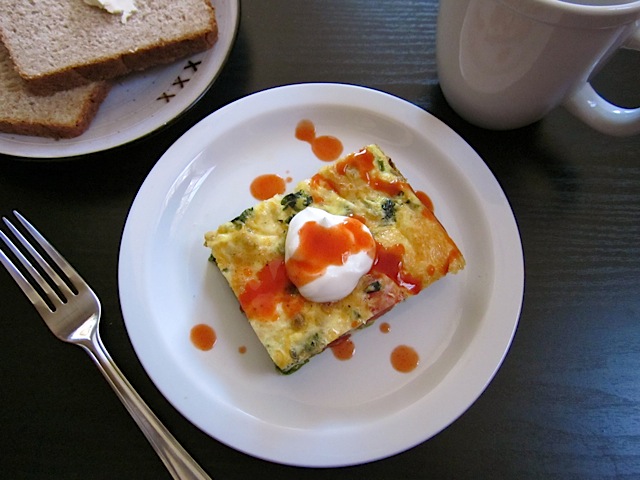 Vegetable egg casserole