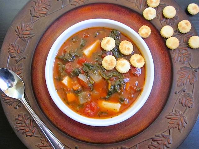 swamp soup tomato basil spinach