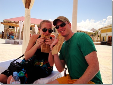 80.  Mike and Leanne with Jamaican Patties