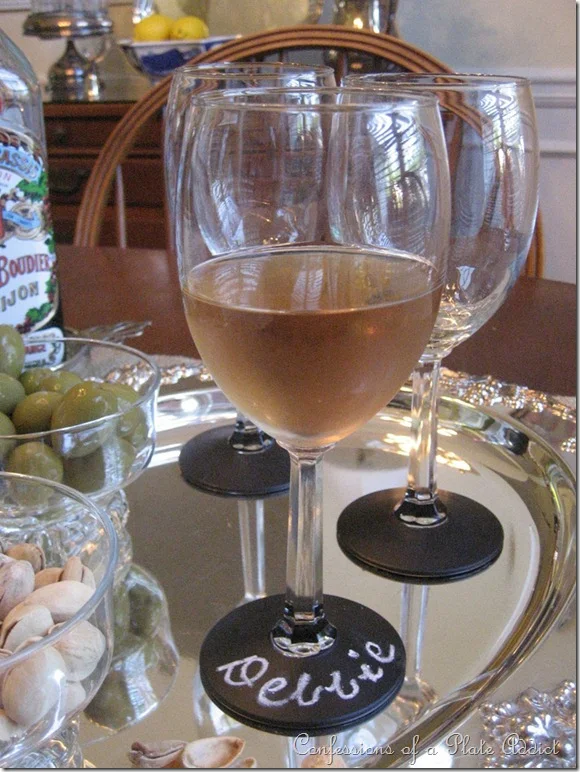 Confessions of a Plate Addict's Chalkboard Wine Glasses