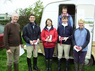 The winning Open Team - Stranraer - Liz Foulds on Jenny Wren, Debs Millington on Cairngaroch Bay, Andrew Drummond on Indian Brave and Nadine Scott on Raffael II