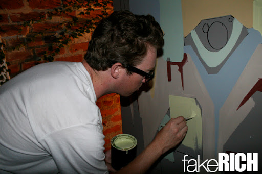 Doin Work/thinking about free drink tickets.
