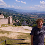 Jake at the citadel of Assisi