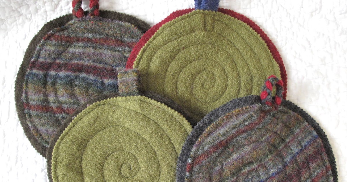 Resweater Christmas gifts I made trivets