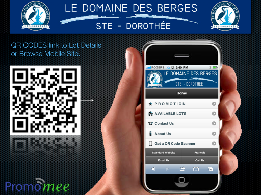 QR CODES discover Majestic Homes - Real Estate Development Project"Le Domaine des Berges" www.DomaineDesBerges.comMajestic Homes in harmony with nature.Real Estate - WaterFront Residential ProjectLe Domaine des Berges is an exceptional site located on the banks of Rivière-des-Prairies in prestigious Sainte-Dorothée laval. PREZIO-DDB.005.png