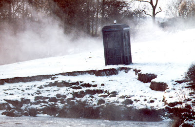 TARDIS in snow (courtesty Doctor Who Image Archive)