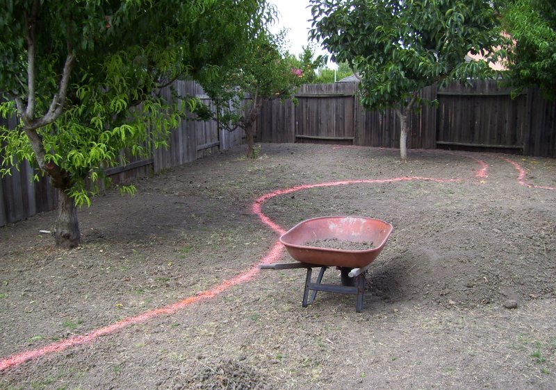 back yard garden in progress
