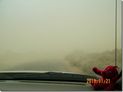 Clifford doesn't much care for dust storms