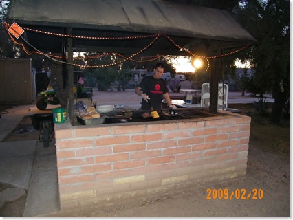 the steak chef at the Open Pit Steakhouse, Picacho
