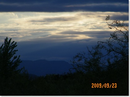 sunset over the Davis Mountains