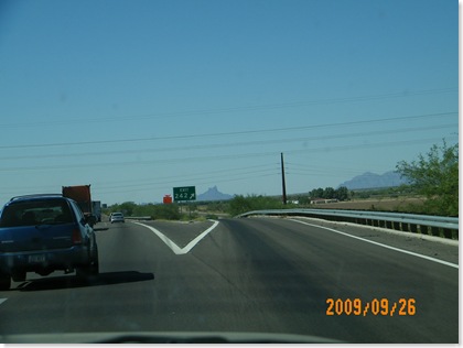 first view of Picacho Peak