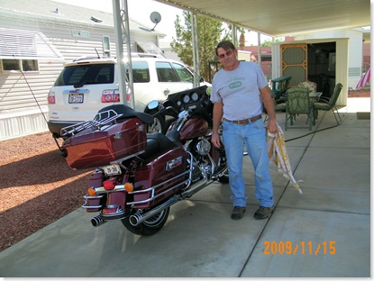 Lyle Weyer and new 2009 Harley