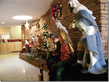 lifesize nativity at Echo motel and conference center