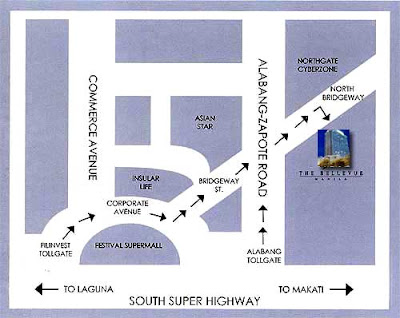 location map of The Hotel