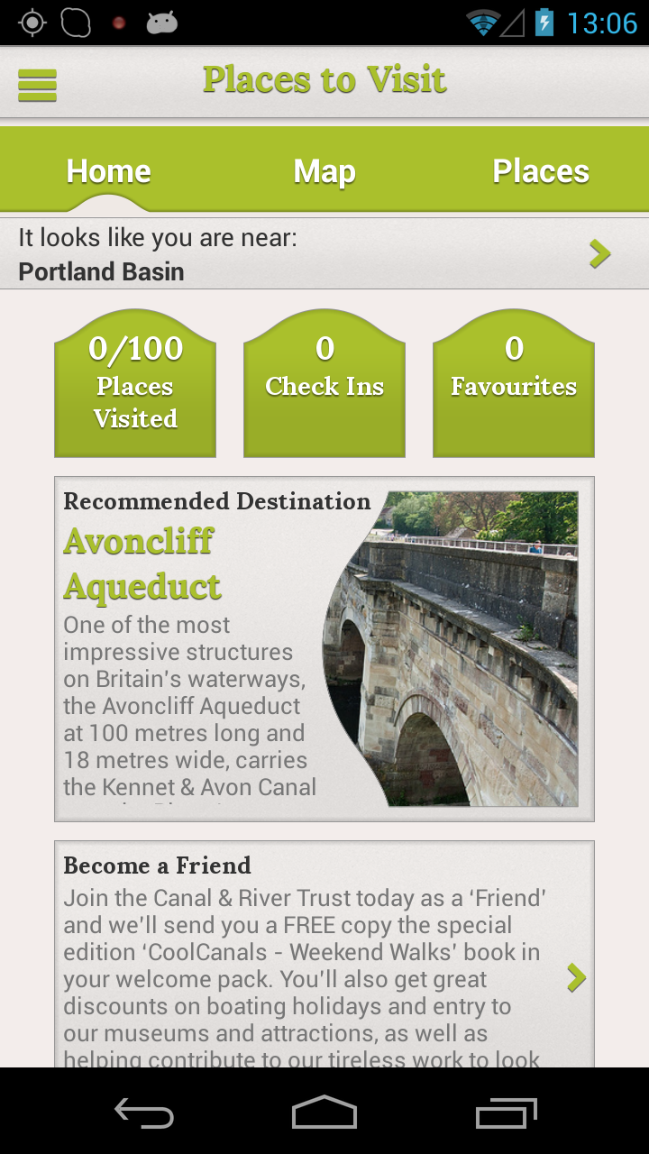 Android application Canal &amp; River Places to Visit screenshort