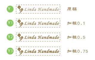 【訂作印章】雑貨風zakka個人專屬木頭印章．Linda的訂作草稿 
