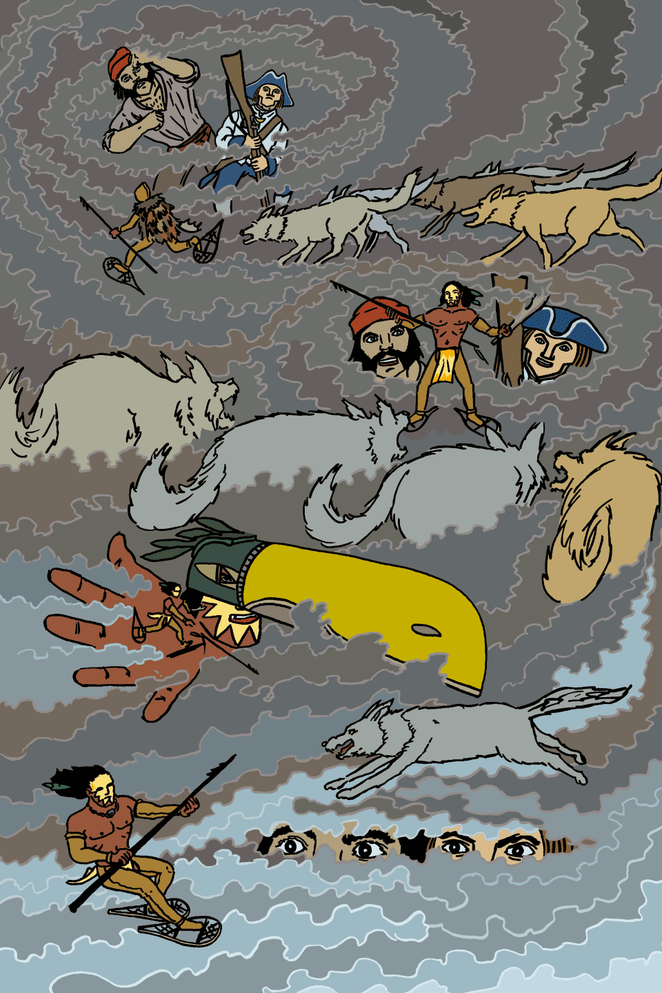 24 Sur un écran de fumée! Gabriel et Dubois sont témoins de l'attaque de loups sur Deux Lunes!