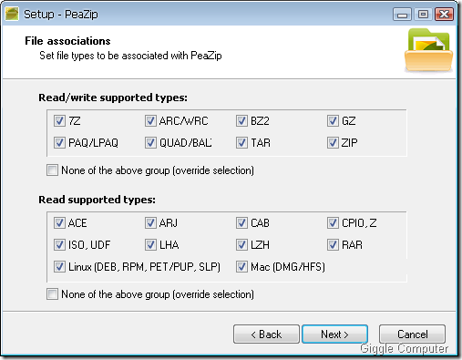 file associations