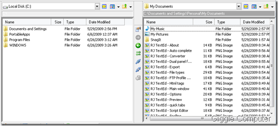 RJ TextEd - Dual panel file manager