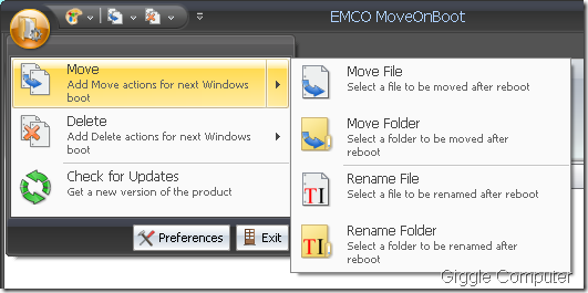 MoveOnBoot - Move Or Rename File