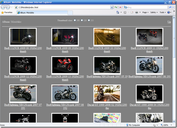 GAlbum - Thumbnails