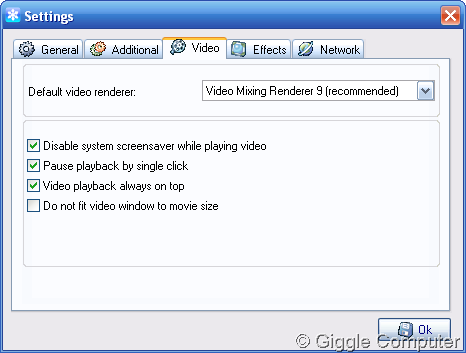 Video settings