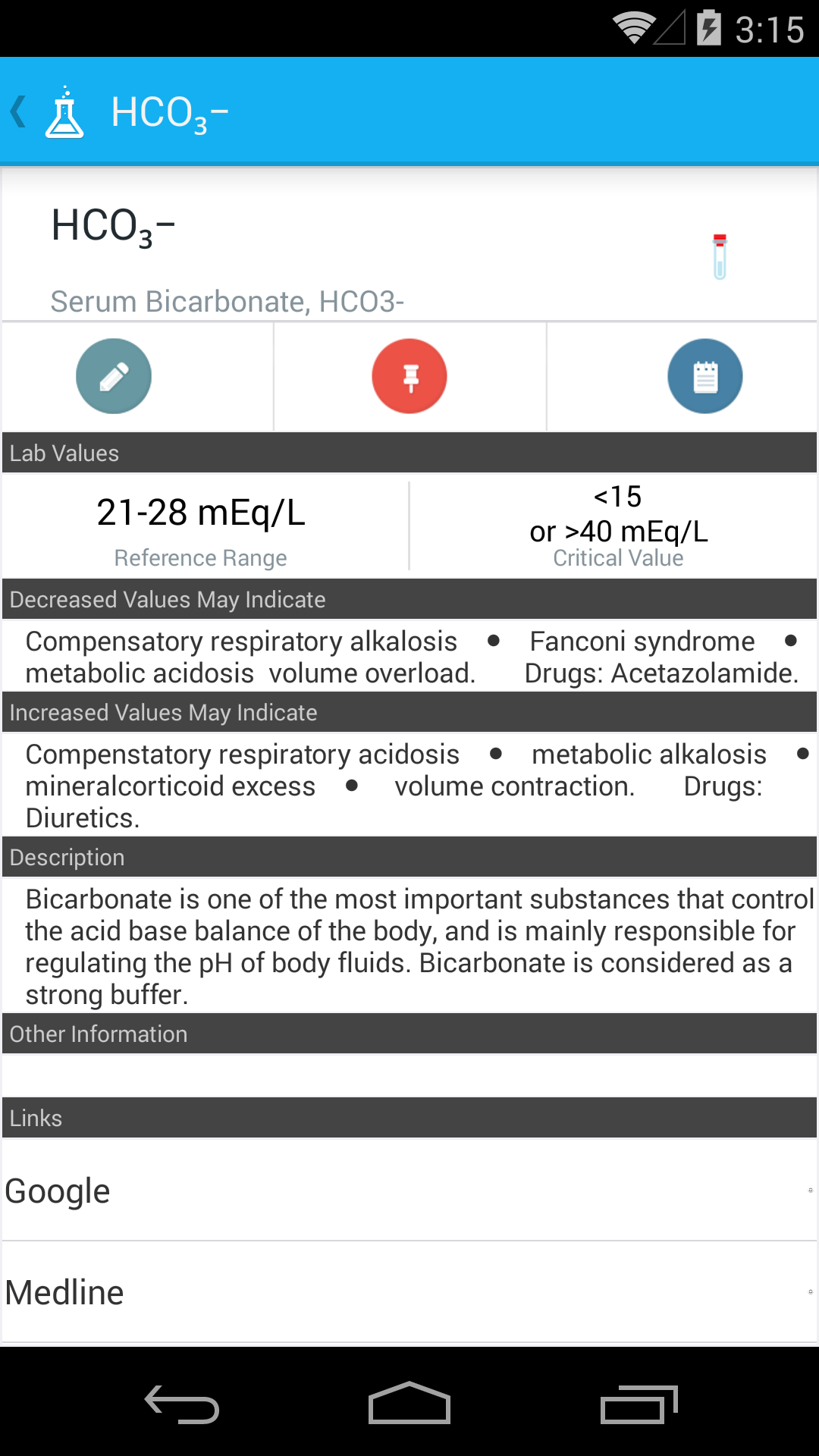 Android application Smart Medical Reference screenshort