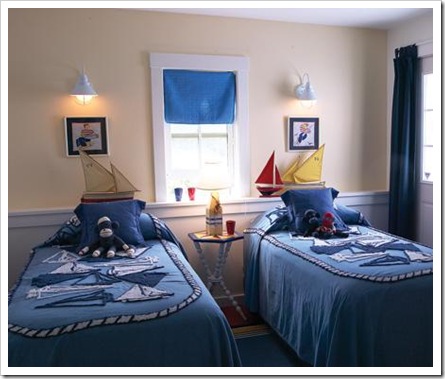 Nautically themed kids room