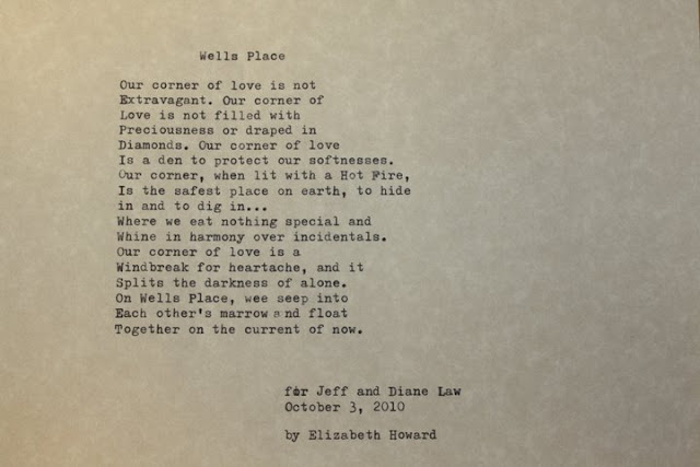 "Wells Place" - Demand Poetry for The Laws- By Elizabeth G Howard- Copyright 2010