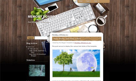 Memory Board blogger template
