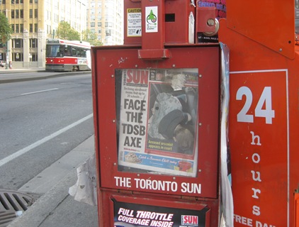 Toronto Sun Cover 6 July 2009