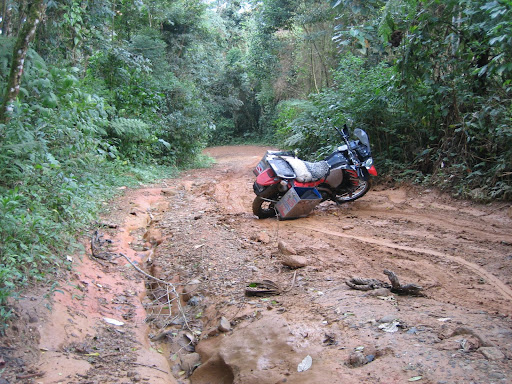 skidding and sliding to the other side of Ilhabella