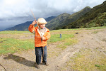 yaahhh!!!!!!! Proud warrior atop the pass, Gran Vilaya Trek, Chachapoyas Region, Peru