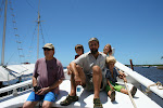 Riding a boat to recife da fora, a reef, somewere off the coast of Brazil nea porto seguro.