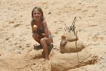 Sand people on the beach of Caraiva, Brazil