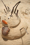Sand people on the beach of Caraiva, Brazil