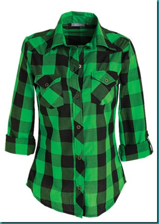 GreenRed Plaid Shirt b