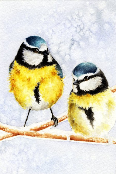 watercolour Christmas painting