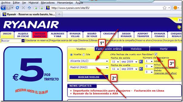 www.viajerosdelobarato.tk: Tutorial: Como comprar un billete en la web de  Ryanair