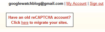 reCAPTCHA: Accounts zusammenführen