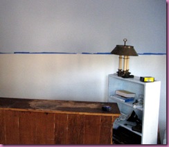 wall taped for painting