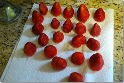 Drying the Strawberries.