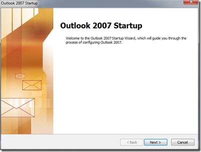 outlook 2007 startup