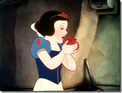 7. snow white and poison apple eat