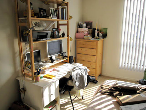 Before (old desk & dresser)