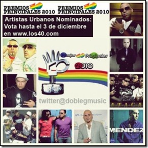 Wisin & Yandel Nominado a Los ‘Premios 40 Principales 2010’ 40principalesurbalaitno