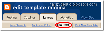 edit HTML layout