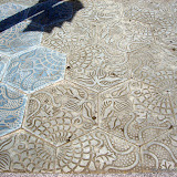 Detalle de las baldosas del Paseo de Gracia