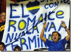 Télam Buenos Aires 26/02/2011
La número 12 de Boca alentando a su equipo y reclamando la presencia de Juan  Román Riquelme, en el partido por la 3era. fecha del Torneo Clausura 2011 Nestor Kirchner frente a All Boys.
Foto: Maximiliano Luna/Télam/cb