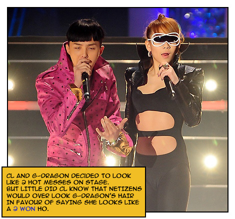 G-Dragon and his ho CL [image used courtesy of Osen]